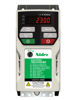 M200-012 00024A — Variateur de fréquence Emerson (Control Techniques) Unidrive M200, 0,37 kW, 230 V, monophasé, 2,4 A — Emerson (Control Techniques)